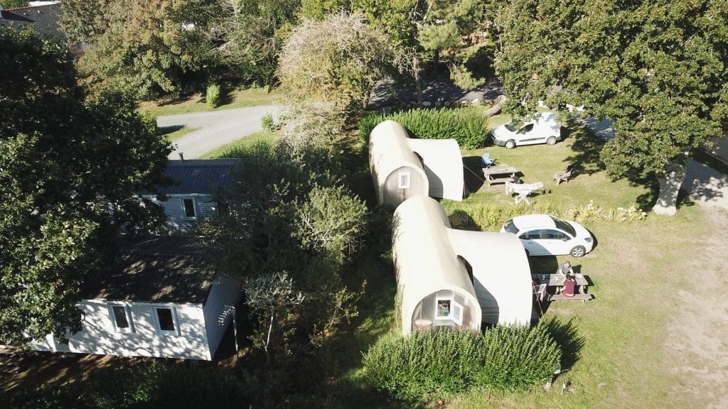 Aerial view of the unusual accommodation Coco Sweet 16m².