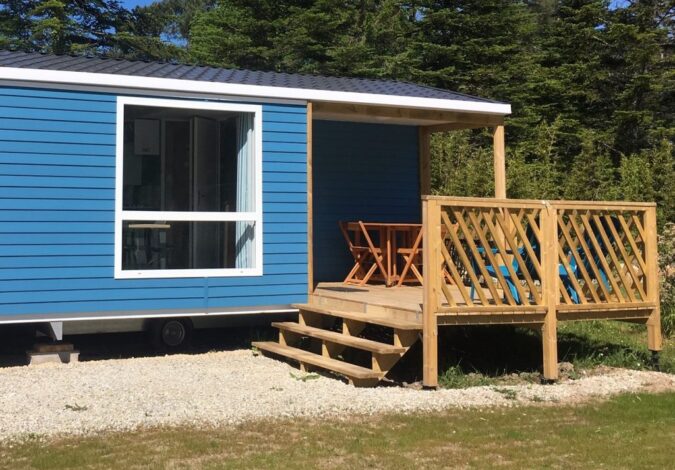 Location mobil-home « Lodge » pour 4 personnes et terrasse semi 