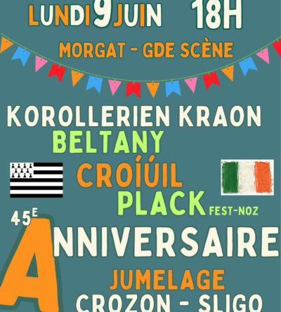 45 ème anniversaire du jumelage de Crozon avec Sligo en Irlande